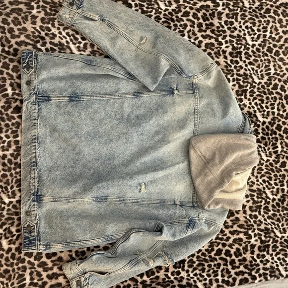 Free People Denim Jacket with Hood - Picture 4 of 4